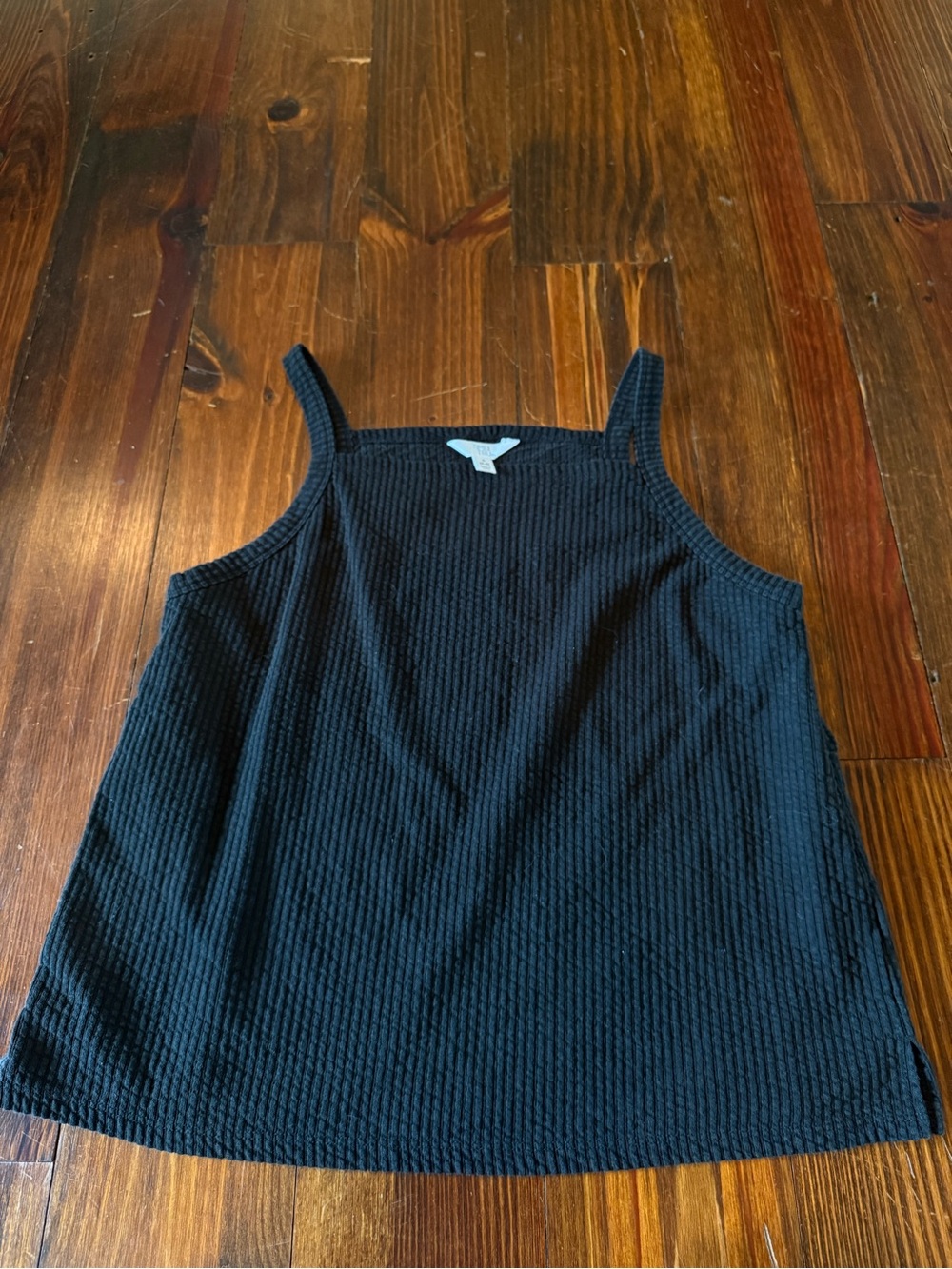 Women’s Black Ribbed Tank Top